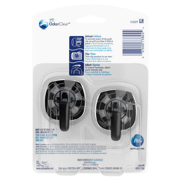 Car Unstopables Air Freshener Vent Clip, Fresh, 2 count
