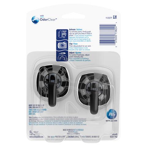 Car Unstopables Air Freshener Vent Clip, Fresh, 2 count
