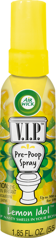 V.I.P. Pre-Poop Toilet Spray, 1.85 oz (Travel Size), Lemon Idol Scent